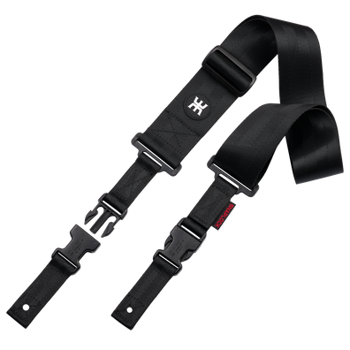 AMUMU® SNAPLOCK⢠Pro Black Guitar Strap - Ultimate Security & Durability for Dynamic Performance SNPL-PRO-NY-BLK
